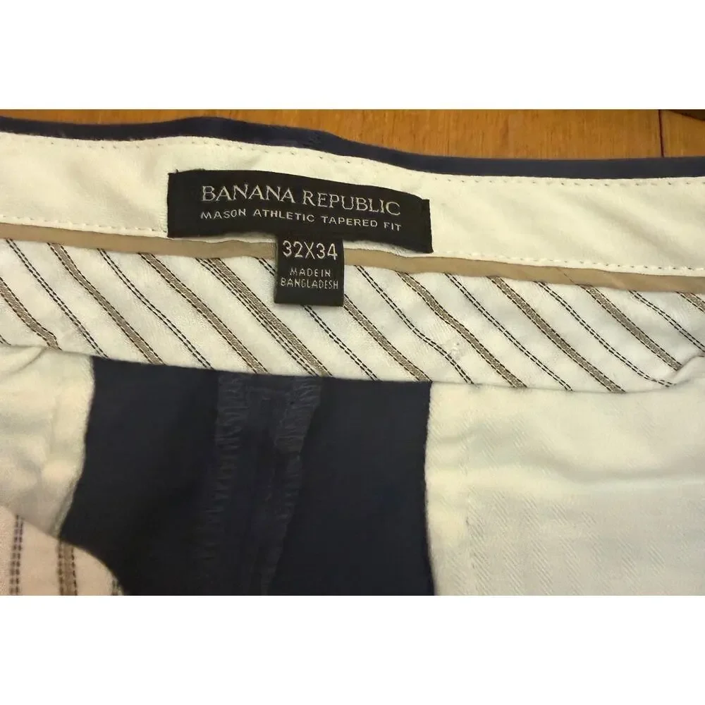 Banana Republic Mason Athletic Tapered fit rapid movement chino pants 32x34